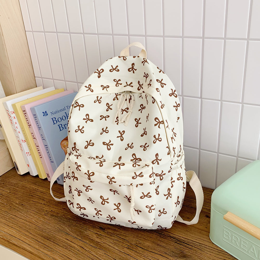 Backpack with Creative Bow Motif and Thoughtful Storage Spaces Kalsten