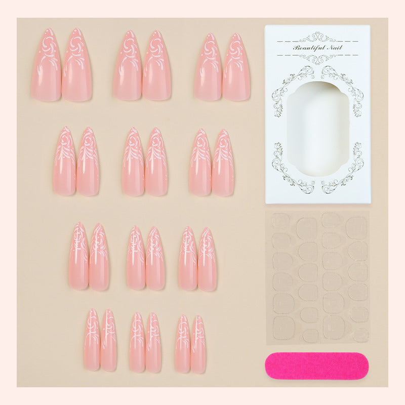 Elegant Stiletto Press-On Nail Art Set Kalsten