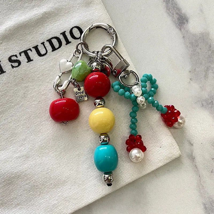 Playful Beaded Charm Keychain Kalsten