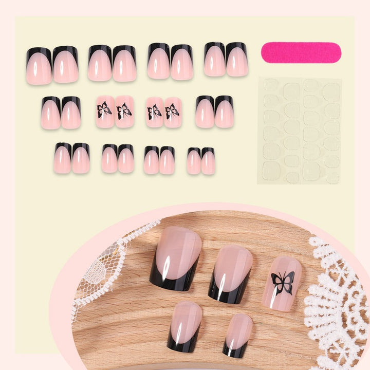 Artificial nail set with elegant butterfly designs Kalsten