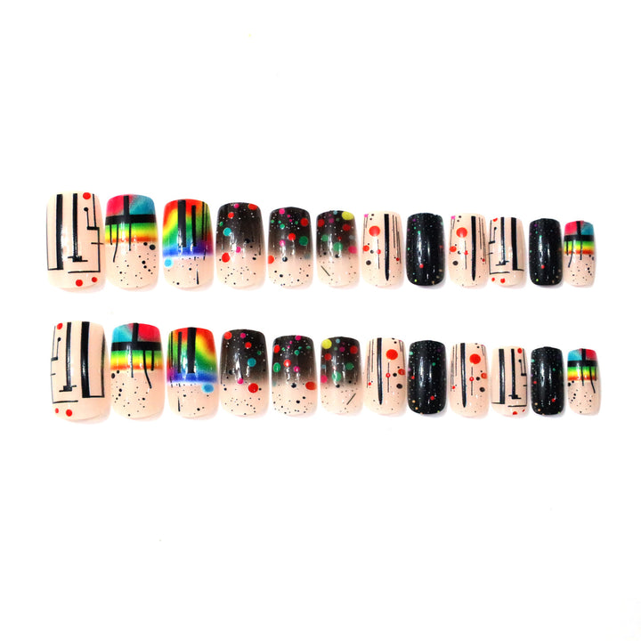Artistic Neon Acrylic Nail Art Kalsten
