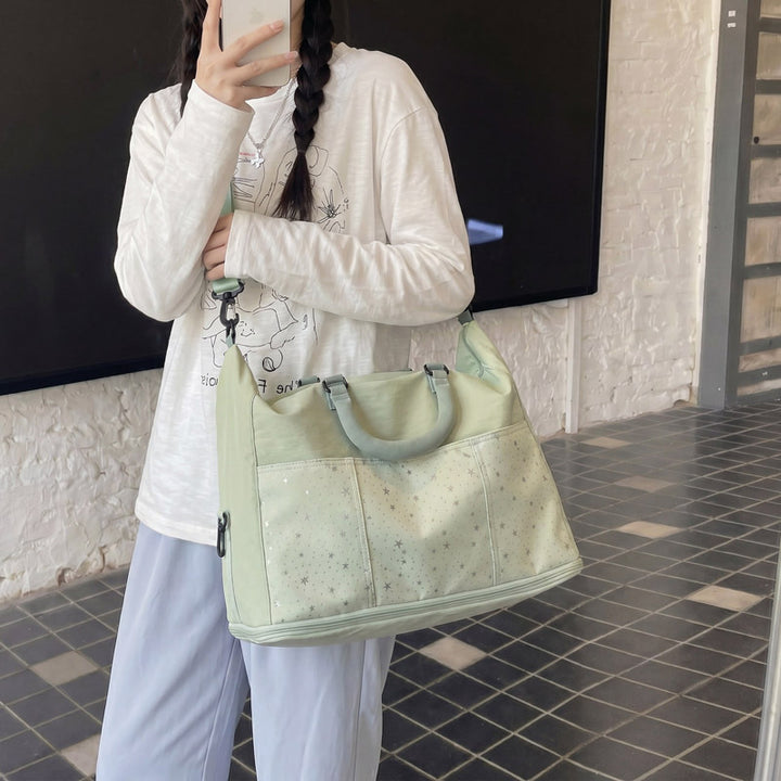 Elegant Sports Bag with Sparkling Star Pattern Kalsten