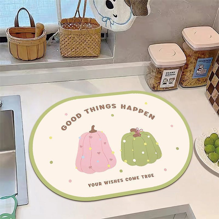 Playful Banana-Themed Kitchen Mat