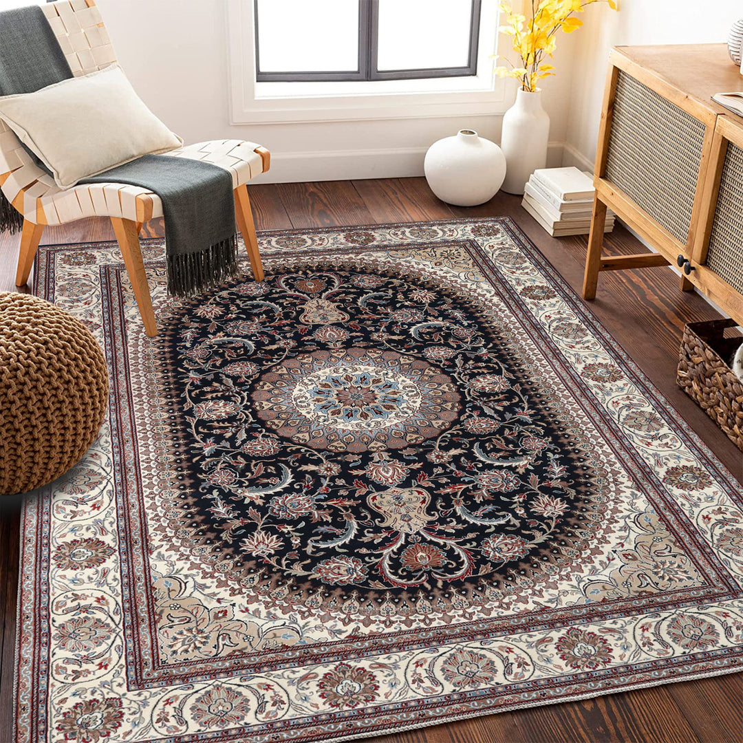Vintage-inspired Floral Carpet