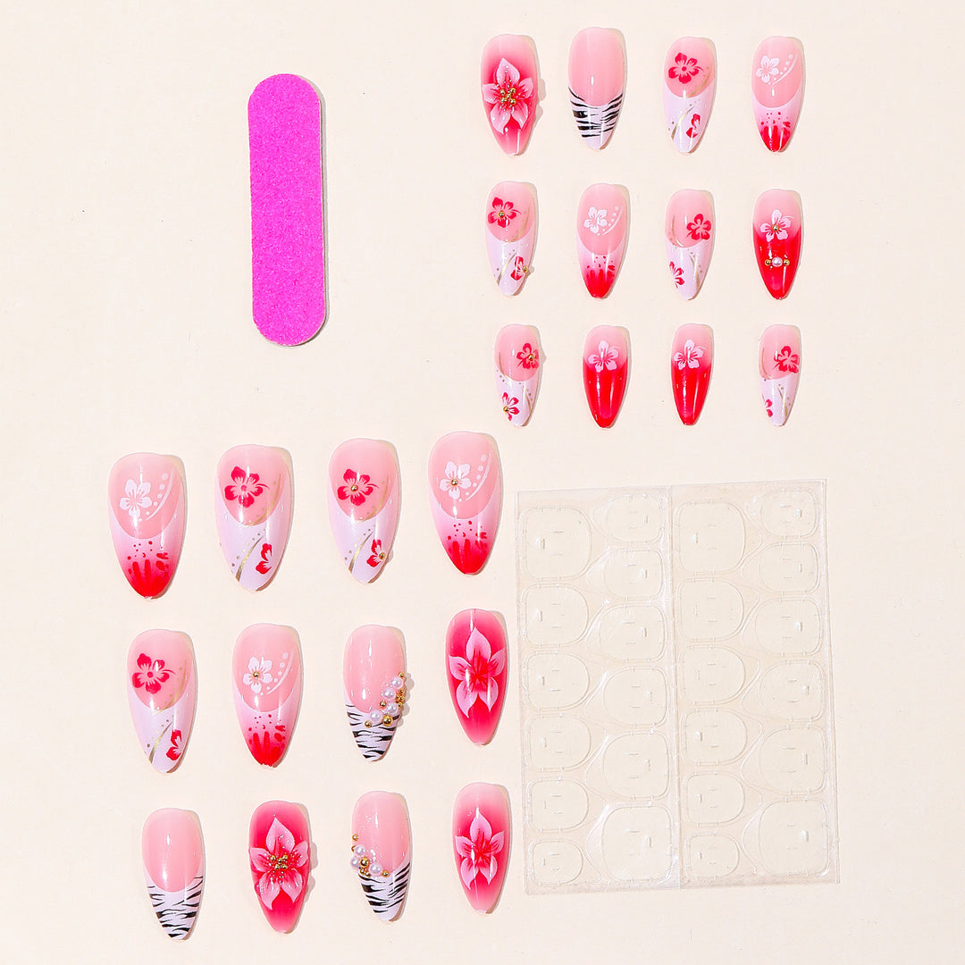 Exotic Floral 3D Stiletto Nail Art Kalsten
