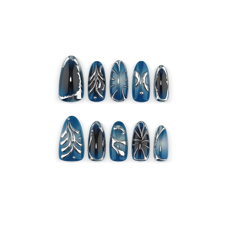 Artificial nails in the elegant leaf design Kalsten