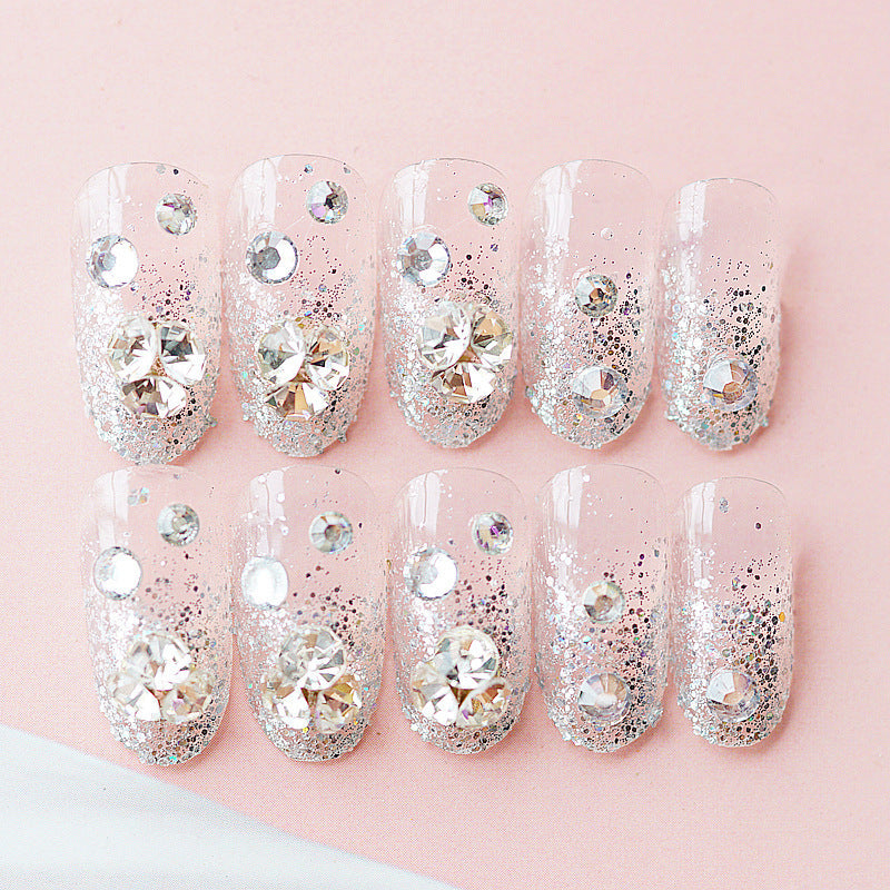 Glittering Artisanal Press-On Nail Set Kalsten
