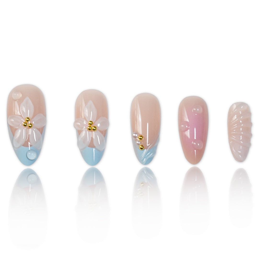 Artistic Floral Design Press-On Nail Set Kalsten