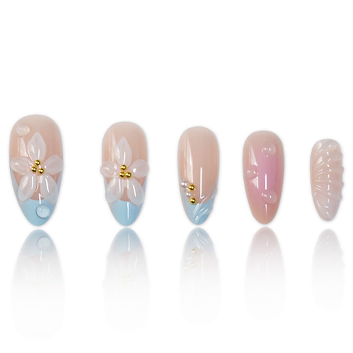 Artistic Floral Design Press-On Nail Set Kalsten
