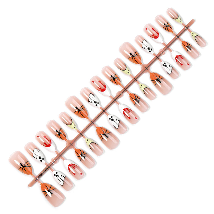 Creative acrylic nail set with basketball design Kalsten
