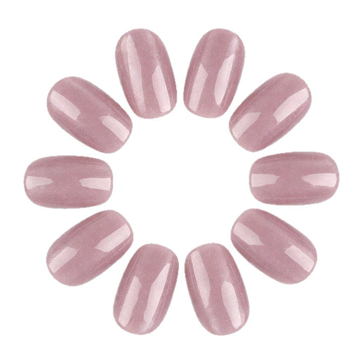 Elegant Press-On Nail Set with Glitter Finish Kalsten