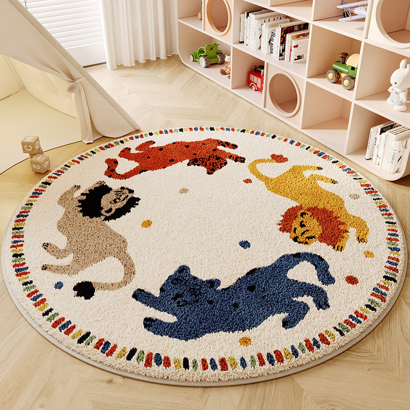 Cartoon-Themed Round Area Rug