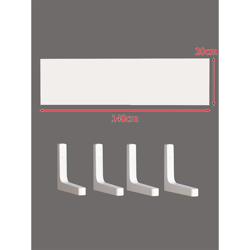 Long Narrow Floating Wall Shelf Kit with Concealed Heavy-Duty Brackets