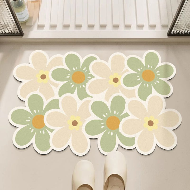 Decorative Floral Floor Mat