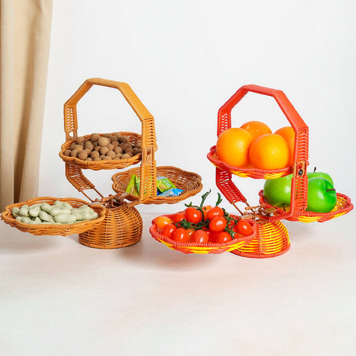 Multi-Layered Woven Serving Basket Kalsten