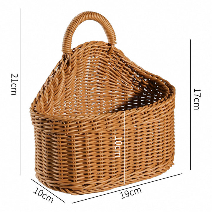 Women Handcrafted Rattan Storage Basket with Handle Kalsten