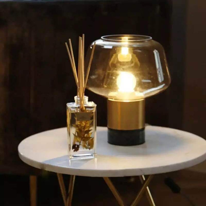 Artistic Table Lamp with Geometric Design
