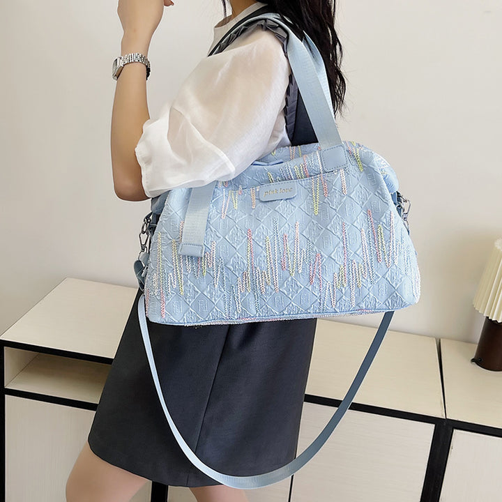 Chic Textured Travel Duffle Bag Kalsten