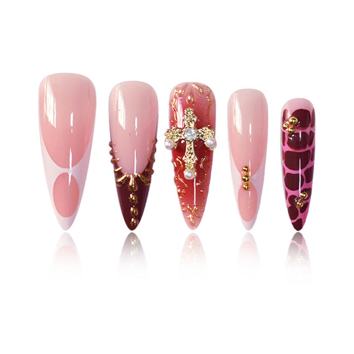 Glamorous Decorative Stiletto Press-On Nail Set Kalsten