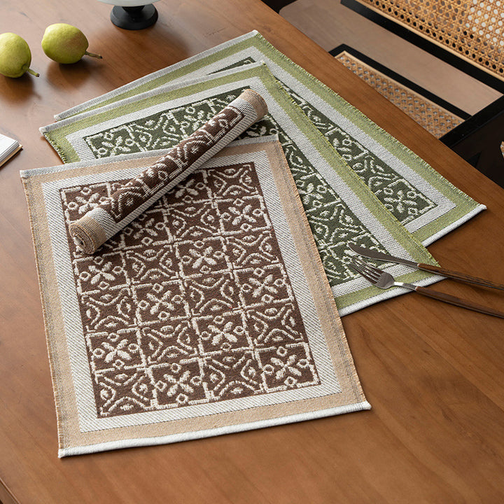 Reversible jacquard scarf with ornamental weaving pattern Kalsten