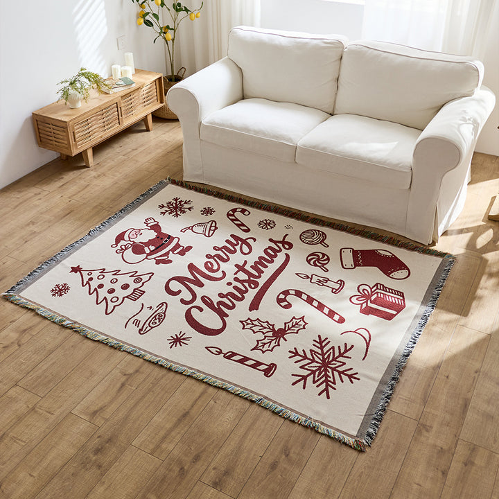 Festive Holiday Themed Throw Blanket
