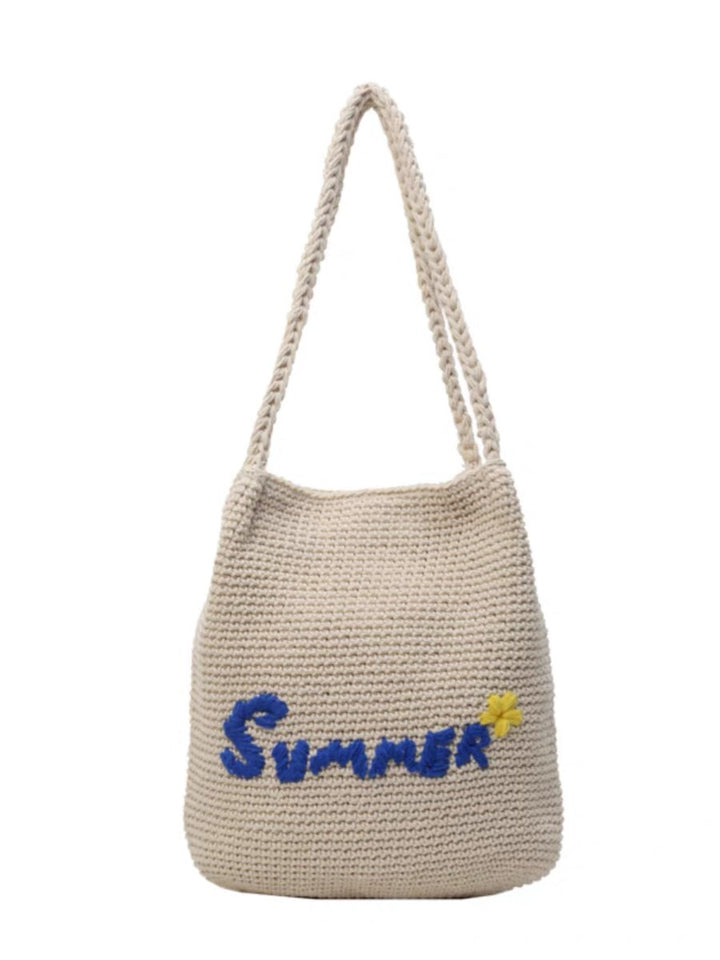 Hand-knotted shopping bag with cheerful summer design Kalsten