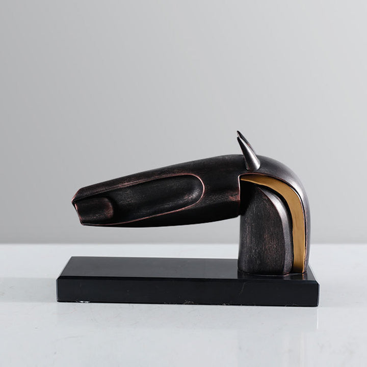 Abstract Horse Head Sculpture