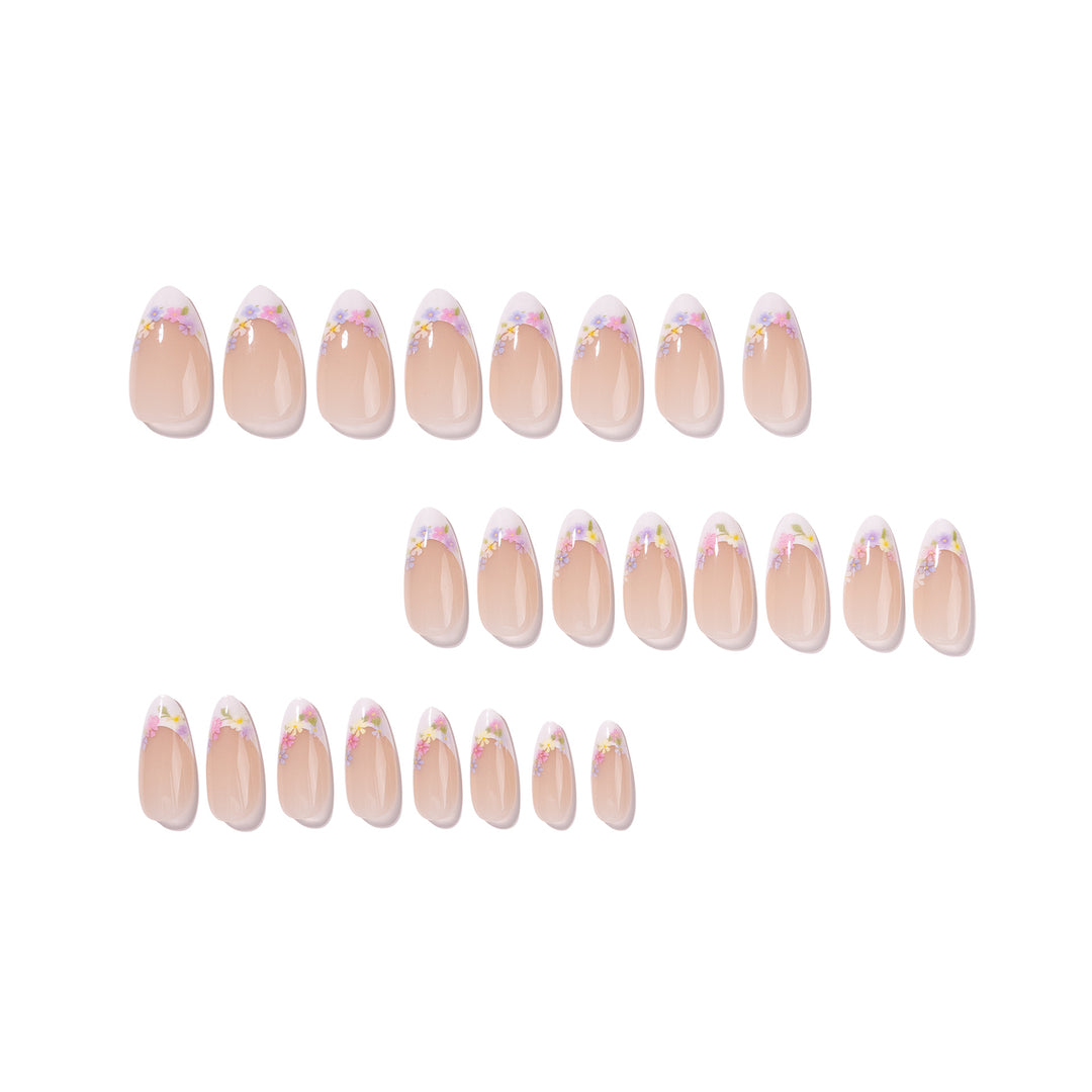 Stylish stiletto nails with floral design Kalsten