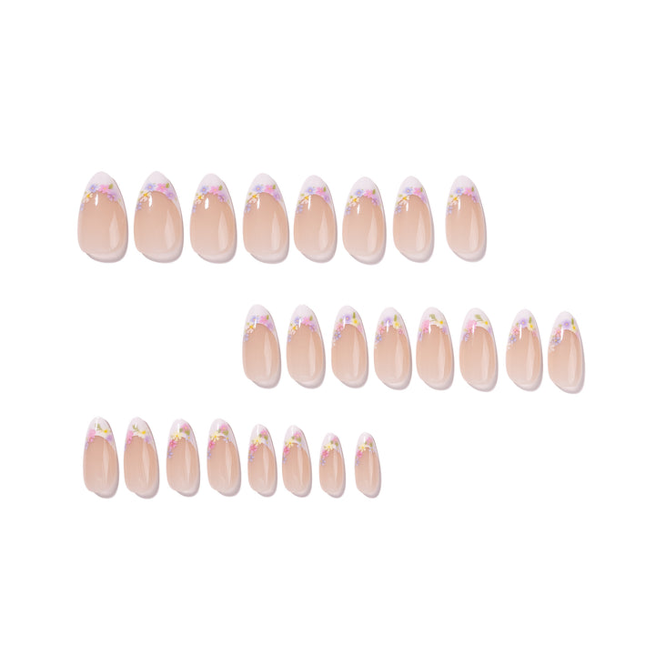 Stylish stiletto nails with floral design Kalsten