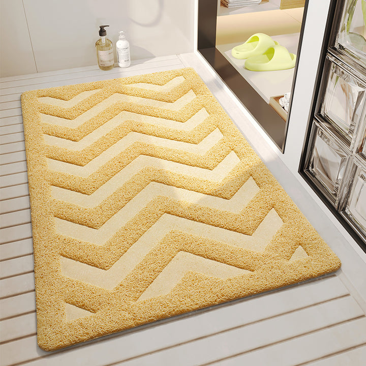 Chevron Pattern Bathroom Mat Kalsten