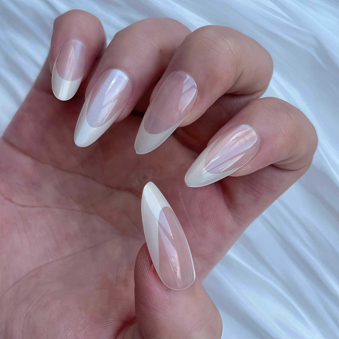 Glossy Long Almond-Shaped Press-On Nail Set Kalsten