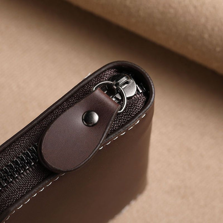 Zippered Leather Wallet