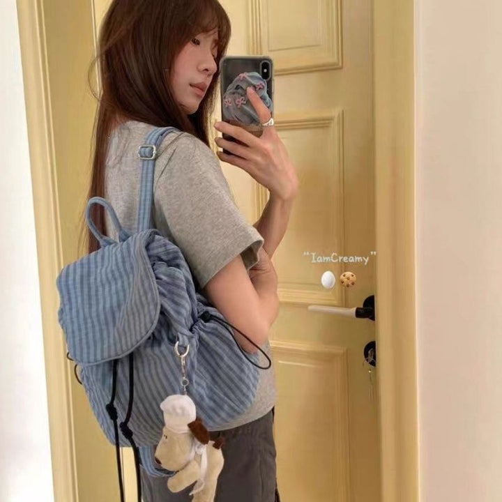Striped Casual Mini Backpack Kalsten