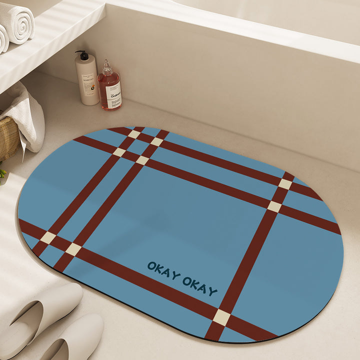 Floral Design Cotton Bath Mat Kalsten