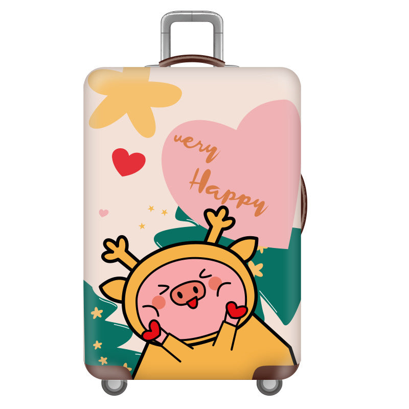 Women's Hardshell Travel Suitcase with Floral Decoration Kalsten