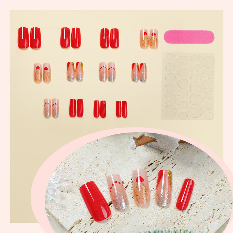 Creative nail art set with romantic heart and glitter elements Kalsten