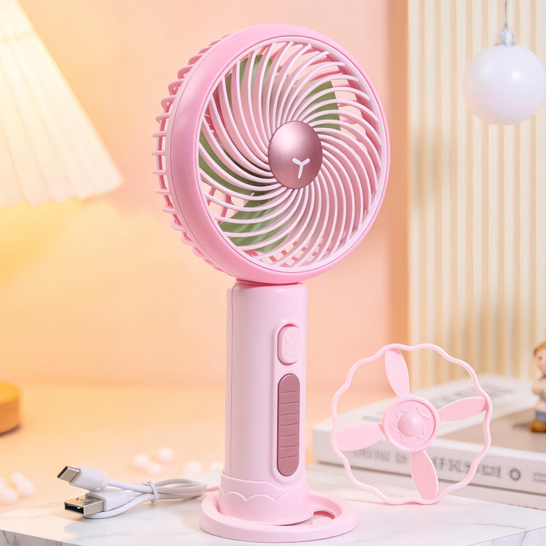 Ladies Portable Mini Handheld Fan with Flexible Tilt Adjustment Kalsten