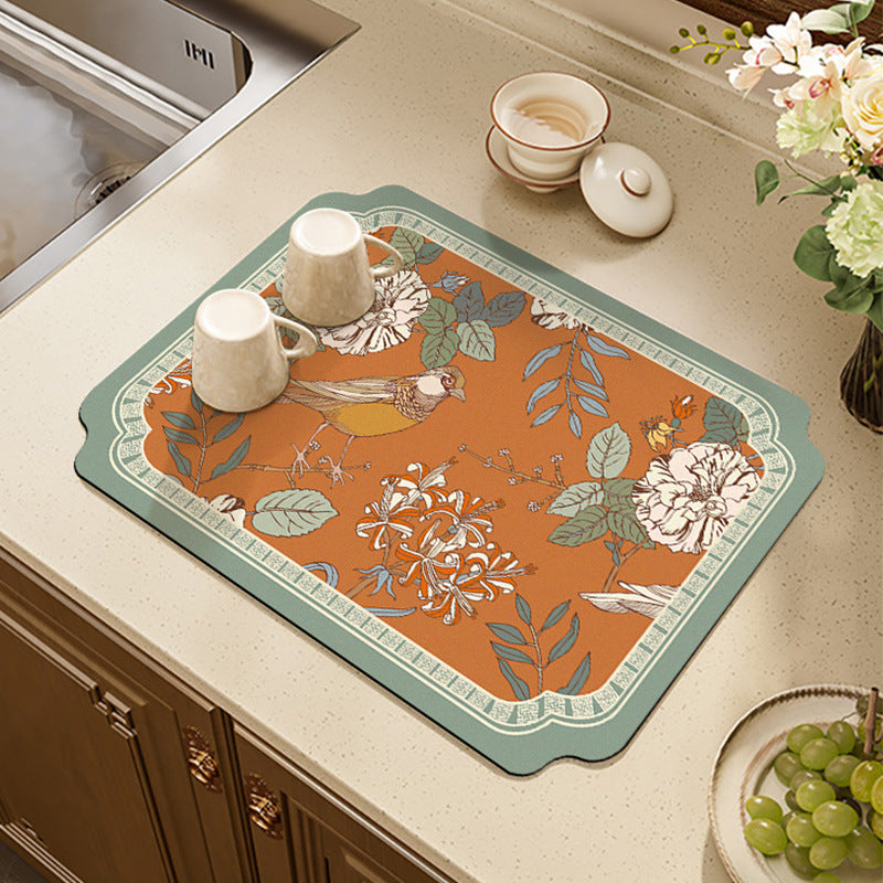 Luxurious Floral Kitchen Mat
