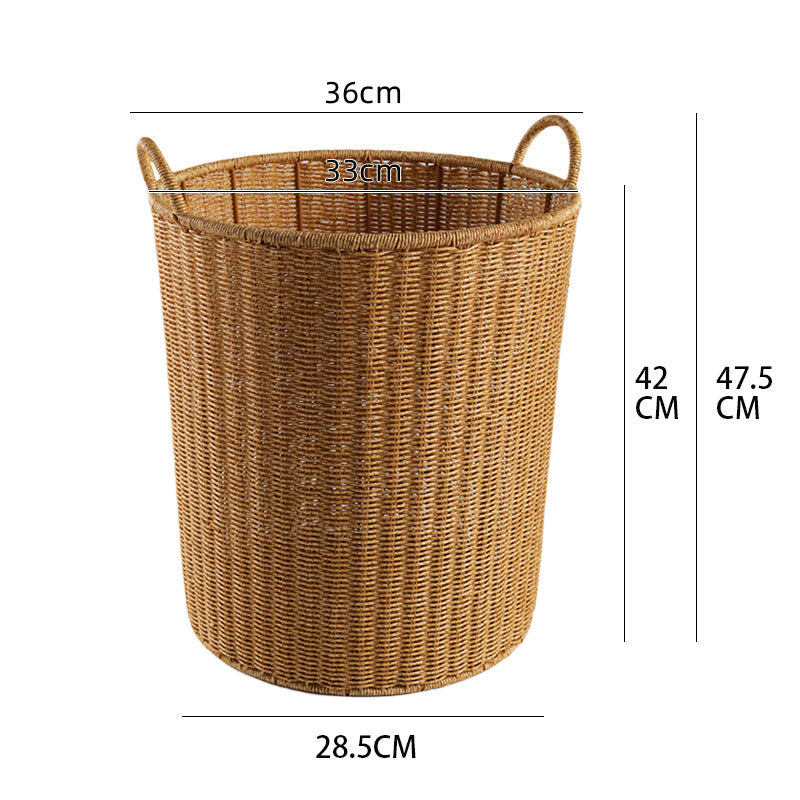 Handwoven Round Laundry Hamper Kalsten