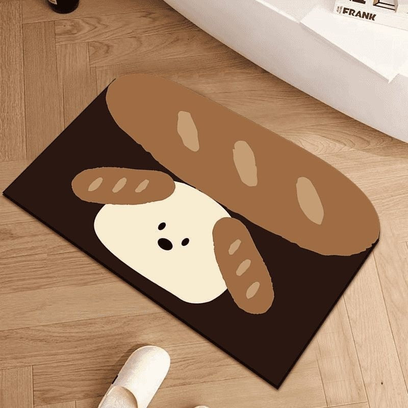 Cute Dog-Themed Indoor Bath Mat