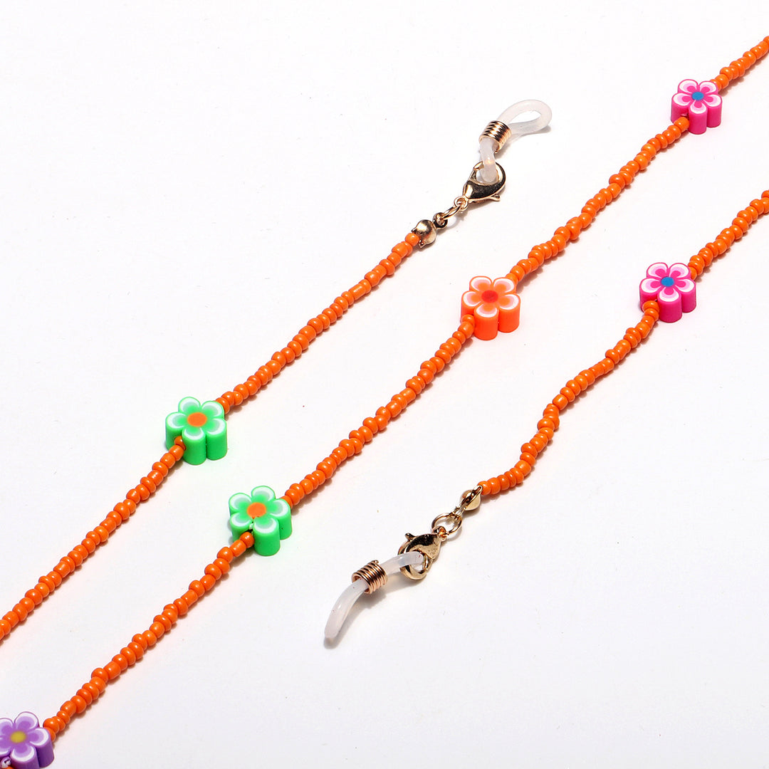 Decorative Flower Beaded Eyewear Chain Kalsten