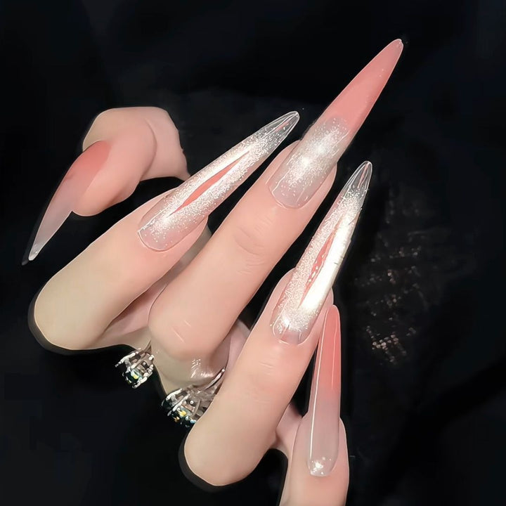 Artistic Long Stiletto Nail Enhancements Kalsten