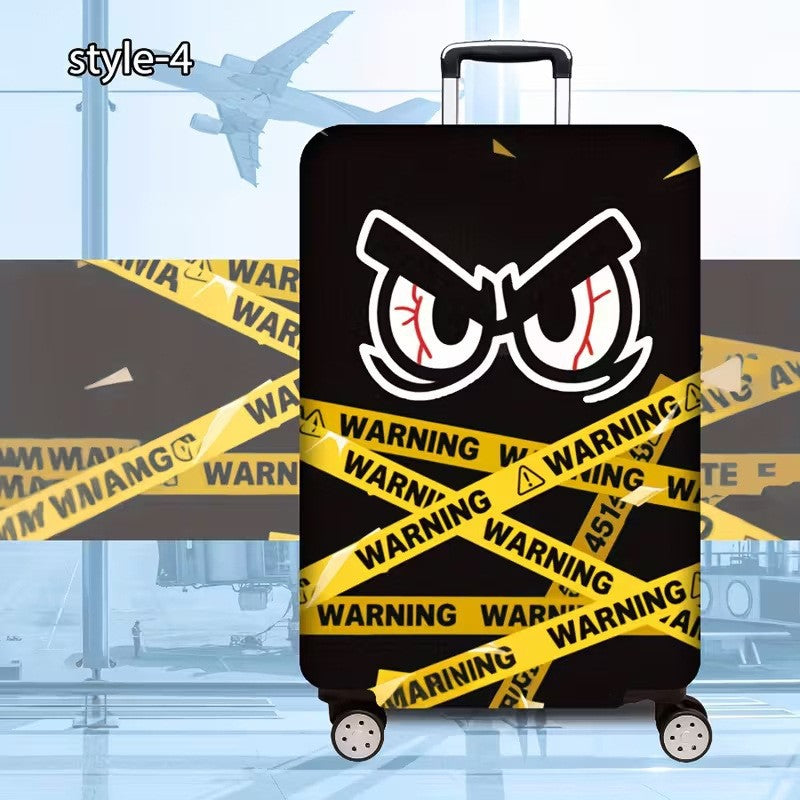 Women’s hard-shell suitcase with eye-catching warning motif Kalsten