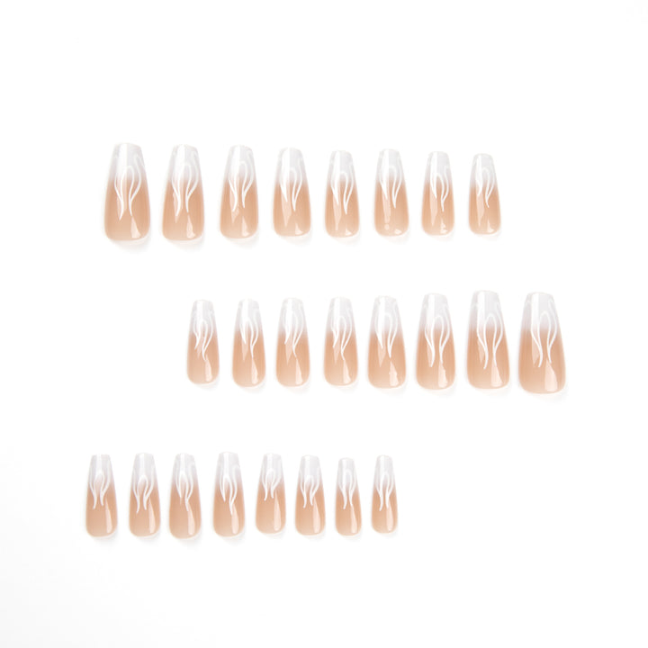 Artificial Nail Art with Fiery Accents Kalsten