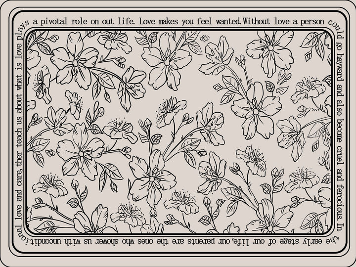 Inspirational Floral Quote Floor Mat Kalsten
