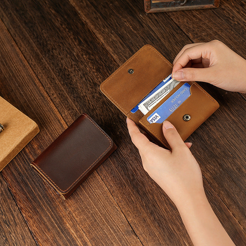 Compact Leather Wallet Organizer