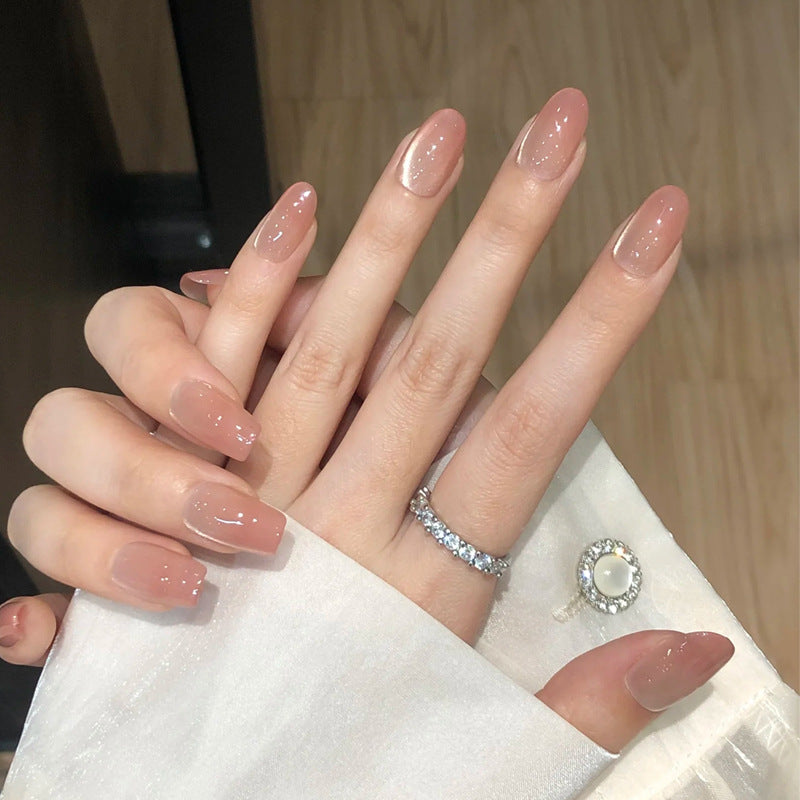 Elegant Glossy Nail Extensions Kalsten