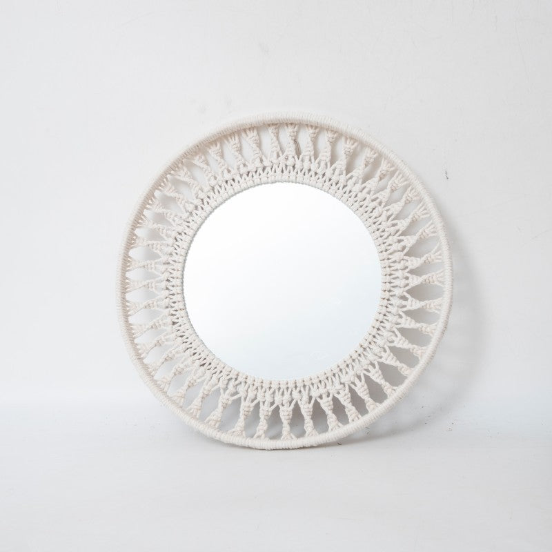Round Macrame Wall Mirror