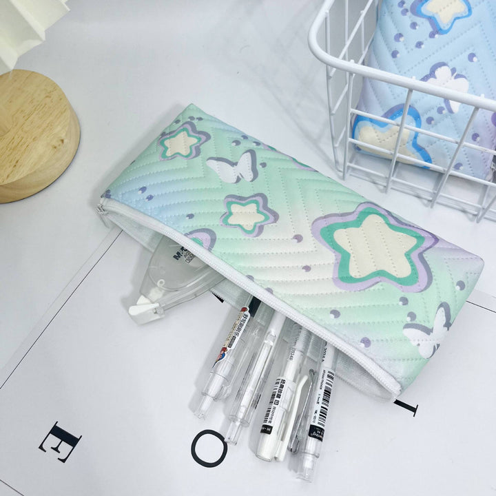 Quilted Butterfly Print Pencil Case Kalsten