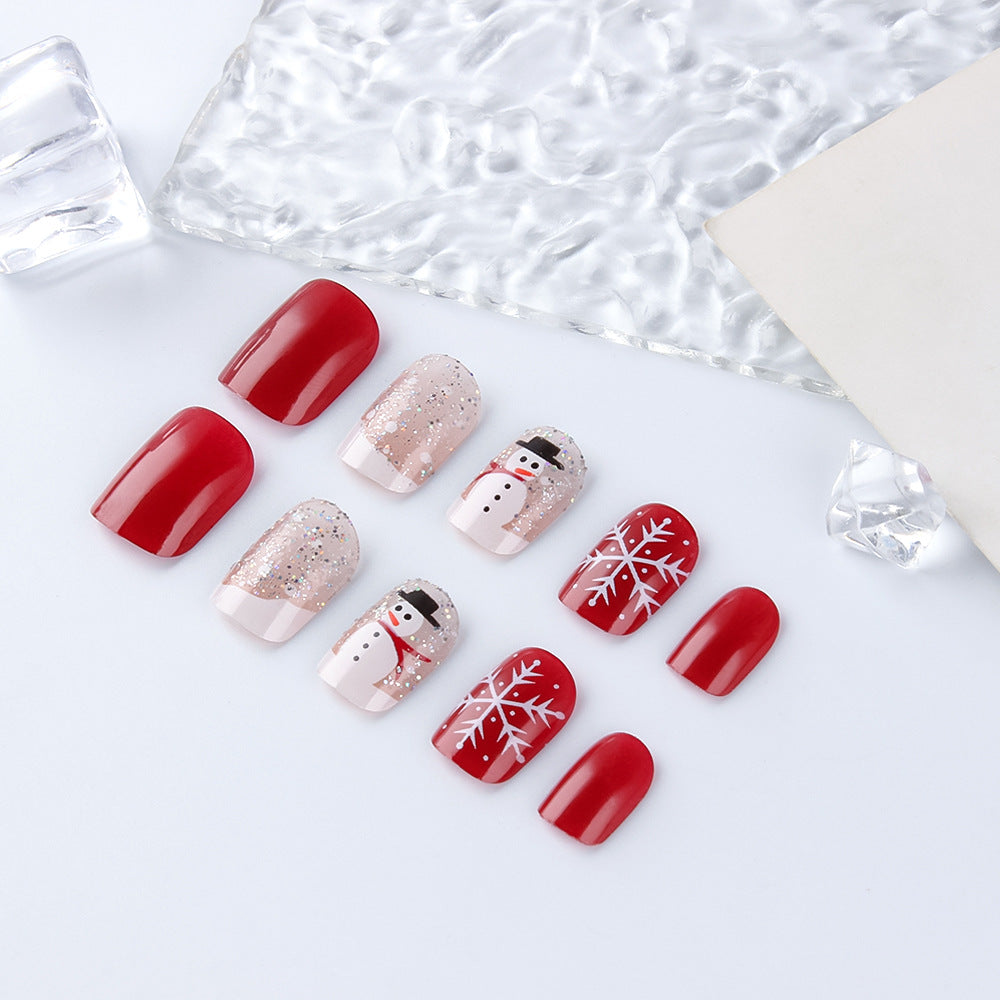 Festive Snowman Holiday Nail Art Kalsten